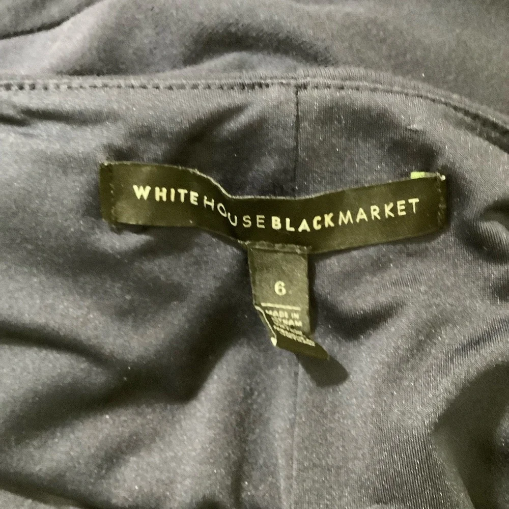 White House Black Market Fit & Flare Blue Dress - Picture 7 of 7